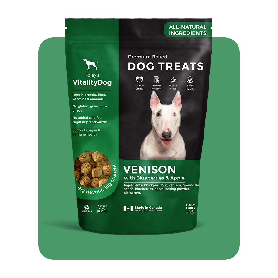 Venison with Blueberries and Apple – Foley Dog Treat Company