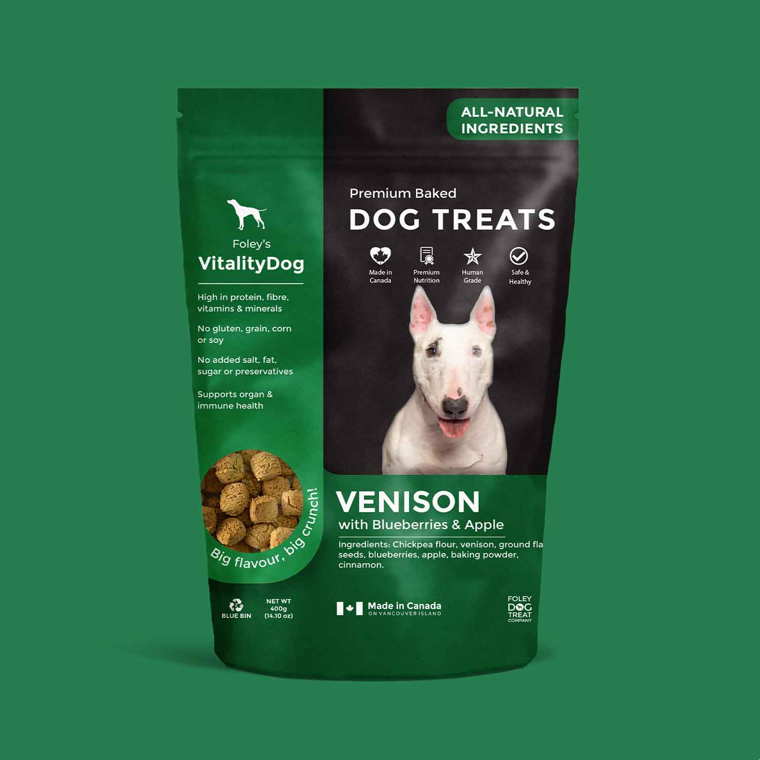 Venison with Blueberries and Apple – Foley Dog Treat Company