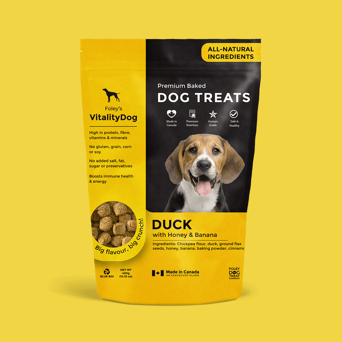 Duck with Honey and Banana - Foley Dog Treat Company