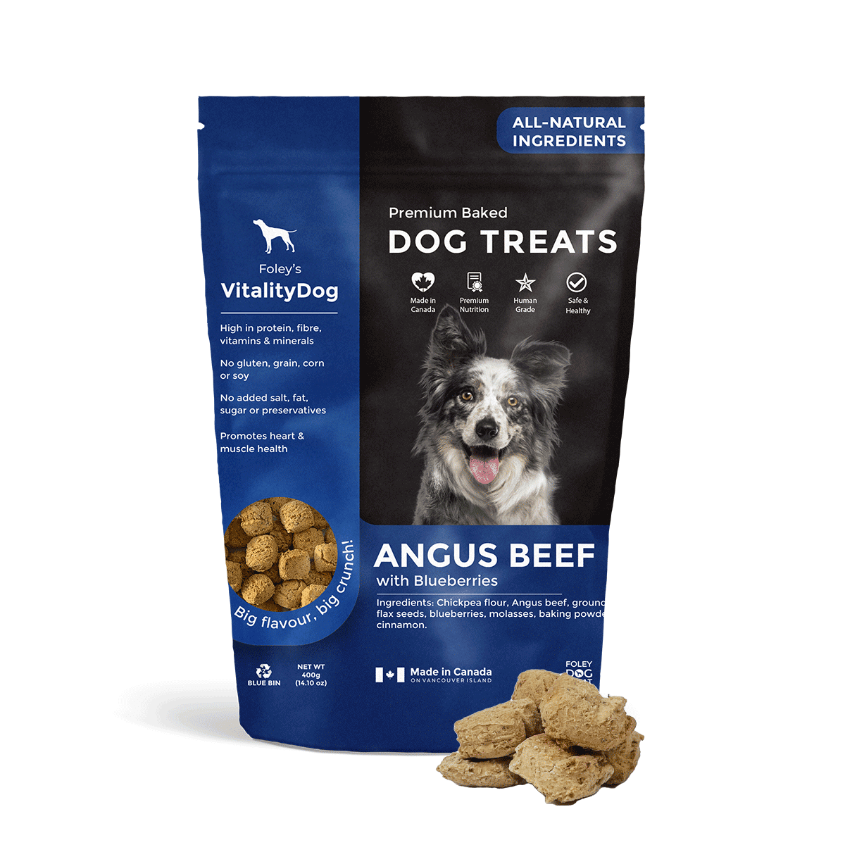 Angus Beef with Blueberries - Foley Dog Treat Company