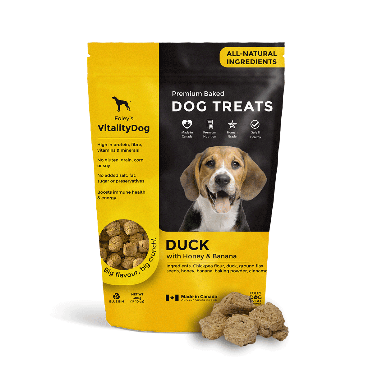 Duck with Honey and Banana - Foley Dog Treat Company